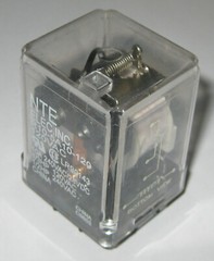 120 VAC – 10 A SPDT See Through NTE Relay – 120V AC Coil – 28VDC 10A 5 Terminal