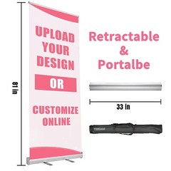 Roll up banner, custom retractable banner stand , birthday banner，31.5x80in