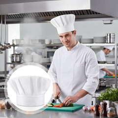 1 Pieces Chef Hats, Adult Adjustable Elastic Baker Hat, Kitchen Cooking Chef