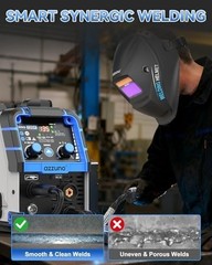 AZZUNO MIG Welder 135A 110V, 3 in 1 Flux Core Gasless MIG Welder/Lift TIG/Stick