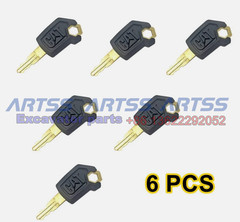 6PCS Ignition Keys 5P8500 5P-8500 For Caterpillar Heavy Equipment Excavator
