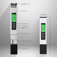 4 in 1 TDS Meter Digital Water Tester,Water Tester for Drinking Onesize
