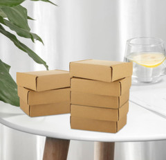 10~100-5×2.7×1.5in Shipping Boxes Pack Brown Corrugated Cardboard Boxes giftbox