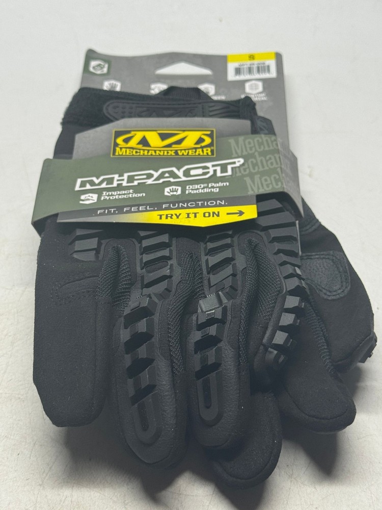 Mechanix Wear Gloves Mens S M-Pact Black Impact Protection D3O Palm Work Grip