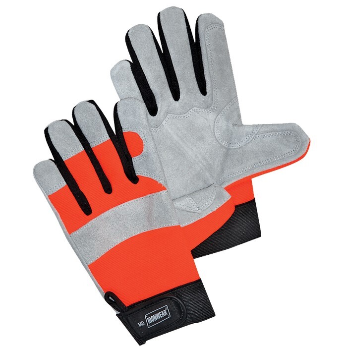 12 Pair – Multi-Purpose Double Palm, High Quality, High Vis Gloves