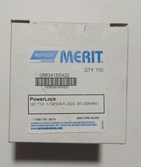 100 MERIT POWERLOCK 1-1/2″ 80 Grit Ceramic Discs * 08834165432 * Norton QC TY2 *