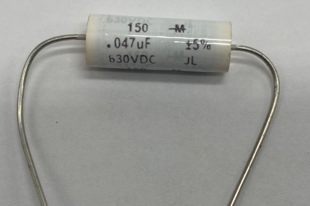 Mallory 150M series metalized film capacitor axial lead 0.047uf/630V, 473J630v