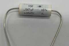 Mallory 150M series metalized film capacitor axial lead 0.047uf/630V, 473J630v