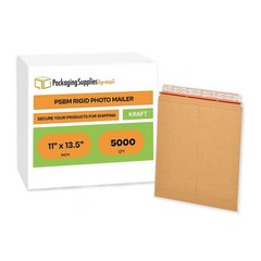 5000 Pcs Kraft Rigid Photo Document Mailers 1″x13.5″ Stayflat Cardboard Envelope