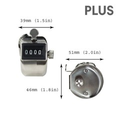 PLUS Handy Tally Counter Stainless Steel Manual Counting 4 Digits Made in Japan