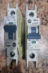 2 Allen Bradley 1489-A1C005 Ser. A Circuit Breaker 0.5 Amp