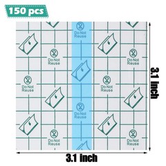 150 Pieces Stretch Adhesive 3.1×3.1 Inch (Pack of 150), As Picture Shown