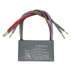 Ceiling Fan Capacitor 4uF + 5uF + 5uF 5-Wire 250V/300V CBB61 (Pack of 1)