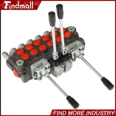 11 GPM Hydraulic Backhoe Directional Control Valve w/ 2 Joysticks,6 Spool