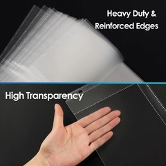 Photo Album Sleeves 2 Pocket 5 x 7 In Page Sheet Organizer 3 Ring Binder 30 Pack