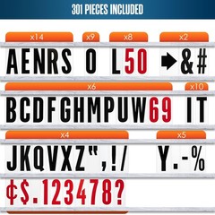 Changeable Marquee Letters & Numbers Set, 4″ Plastic Acrylic Sign for Outdoor Us