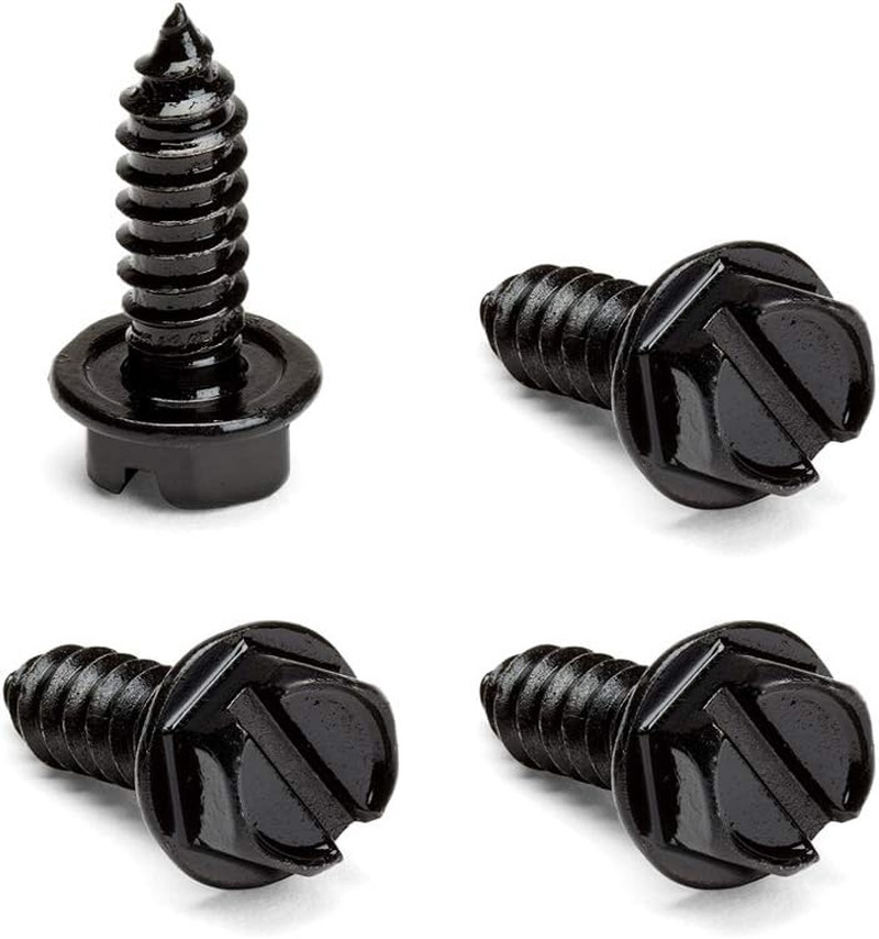 Black License Plate Screws,Rustproof Black License Plate Screws for Securing Lic