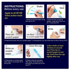 ZEYAR Acrylic Paint Pens, Water based Extra Fine Point, 32 vibrant colors, Opaqu