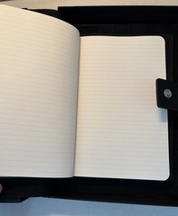 Shinola leather Journal Cover black notebook snap made in USA new w gift box