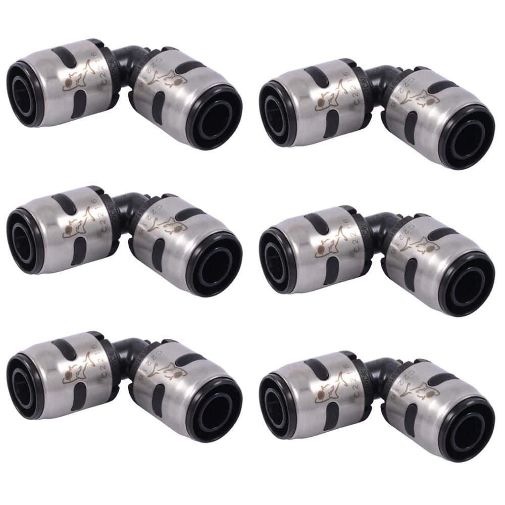 SharkBite 1/2 in. Push-to-Connect EVOPEX Plastic 90-Degree Elbow Fitting 6-Pack