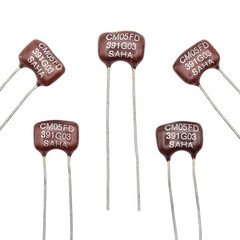 5pcs SAHA 390pF 500V 2% Radial Dipped Silver Mica Capacitors (391)