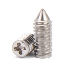 304 Stainless Steel Phillips Set Screws With Cone Point M2 M2.5 M3 M4