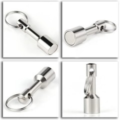 1/2pcs Keychain Neodymium Magnet for Testing Coins, Jewelry, Brass, Gold, Silver