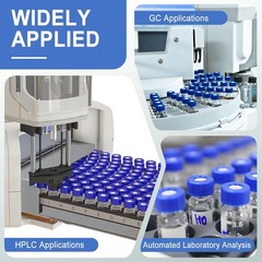 1000PCS 2mL Glass Vials Clear Autosampler vials w Screw Caps 9-425 HPLC GC PTFE