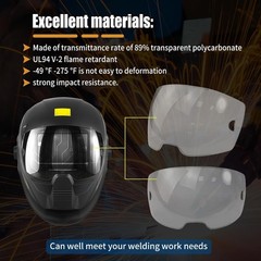 5 pack 0700000802 front lid lens compatible with esab sentinel a50 welding he