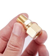 5 Pack Brass Compression Fittings – 1/4″ OD x 1/4″ NPT Male Couplers