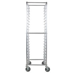 20″W x 26″L x 69″H Aluminun 12 Pan End Load Bun Pan Bakery Rack With Casters
