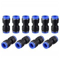 100PCS Pneumatic Straight Push Connector Quick Release Connect Air Line Fittings