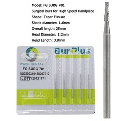 Wave Dental Surgical Carbide Burs 557 557L 702 701 Long FG SURG High Speed 25mm