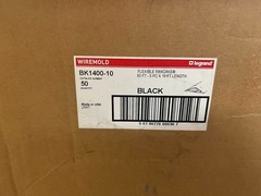 Pack of 5 Legrand BK1400-10 10 ft Pancake Overfloor Raceway Black