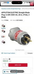 NIB – Appleton – ECP1523 – 2W-3P Plug