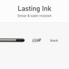 Pentonic Ballpoint Pens 1.0 mm Black Ink 25 Count Medium Tip Writing Instruments