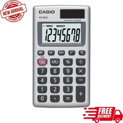 HS8VA Standard Function Pocket Size Basic 8 Digit Calculator Pack of 2