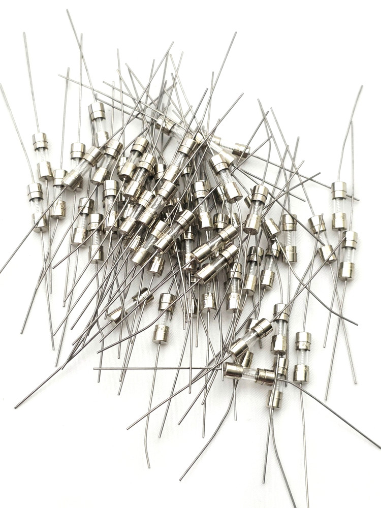 Lot of 60 Littelfuse 2AG 230004 125V 4 Amp Pigtail Glass Fuses 5×15 mm Slow Blow