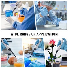 eLabPal Micropipette Adjustable Volume Single Channel Pipettors High-Accurate
