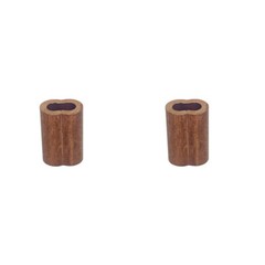 1/16″ Copper Crimping Loop Sleeve Wire Rope Sleeves Double Barrel Ferrule 10 Pc
