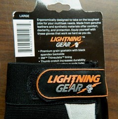 Lightning Gear Gloves Mens Large Goatskin Thinsulate Reinforcer NWT 0856L