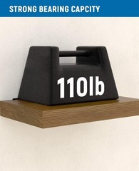 LEOPO 12-Pack 6 inch Floating Shelf Brackets, Hidden 6 Inch, Black