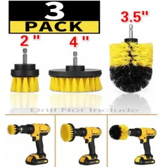 3PCS Drill Brush Power Scrubber Drill Attachments For Carpet Tile Grout Cleaning