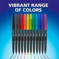 12 Count, Assorted (Black, Red, Blue, Green, Orange, Yellow, Brown, Purple)