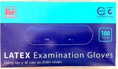 1,000 pcs Latex Disposable Gloves, Lightly Powdered (10 Boxes of 100, Large)