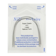 10pcs Dental Orthodontic Arch Wire Super Elastic Niti Round Ovoid Natural U/L