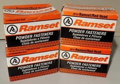 4 Boxes of 100 RAMSET 1903K – 1/2″ CONCRETE DRIVE PINS Red Head POWDER FASTENERS