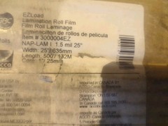 GBC 3000004 EZ Thermal Laminating Film Rolls 1.5 Mil 25″ X 500′ 2 Pack