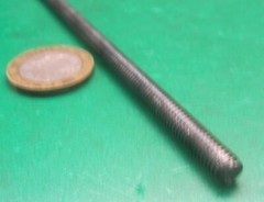 Threaded Steel Rods, Plain Finish, RH, 12-24 x 1 Foot Length, 5 Units