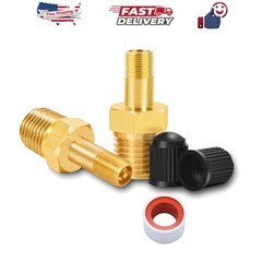 1/4″ NPT Tank Valve, Anti-Corrosion Brass Schrader Valve with 1/4″ Male NPT,U…